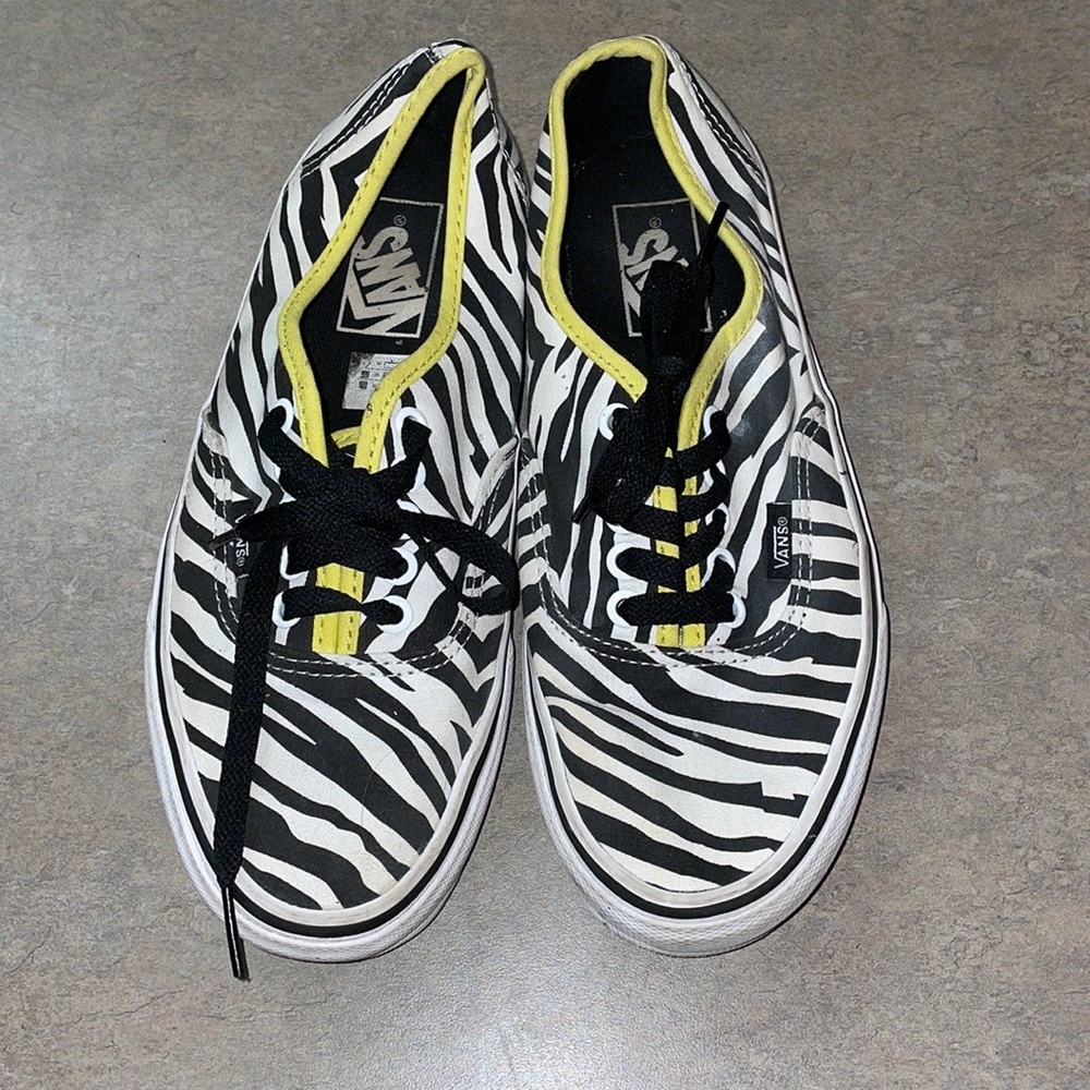 Zebra Print Vans Authentic Lace Up Sneaker